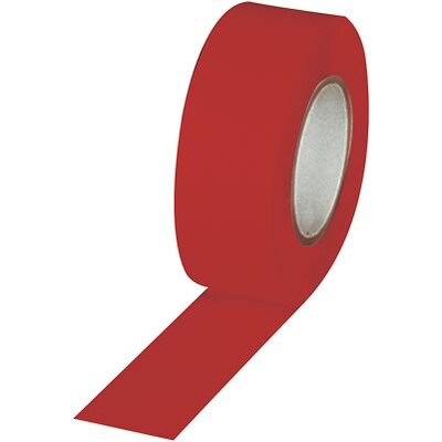 Champion Sports Vinyl Floor Tape, Red, Roll (CHS1X36FTRD)