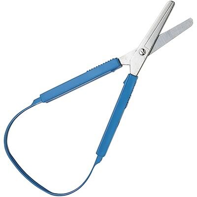 Westcott Handi-Squeeze Special Education Scissors, Steel Blunt Tip, Blue (ACM10239)