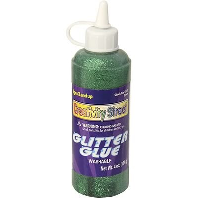 Creativity Street Glitter Glue Squeeze Bottle, Green, 4 oz (CK-8532Q)