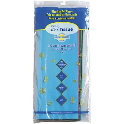 Spectra Deluxe Bleeding Art Tissue Paper, 20 x 30, Assorted Colors, 100 Sheets (PAC58516Q)