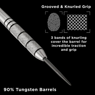 Fat Cat Bulletz 90% Tungsten Steel Tip Darts, 23 Grams (26-4411)
