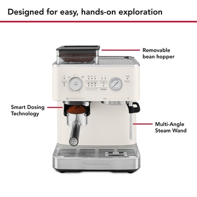 KitchenAid Pump/Automatic Espresso Machine, Porcelain White (KES6551PL)