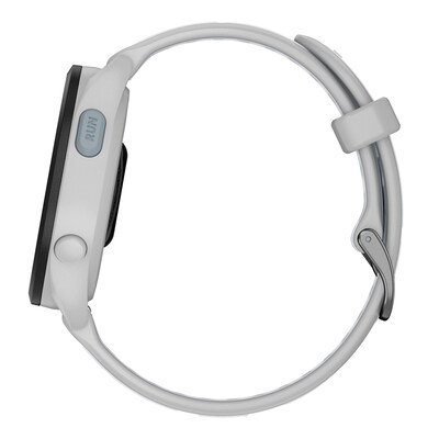 Garmin Forerunner 165 Smartwatch, GPS, 43mm, Mist Gray & Whitestone Silicone Band (010-02863-21)