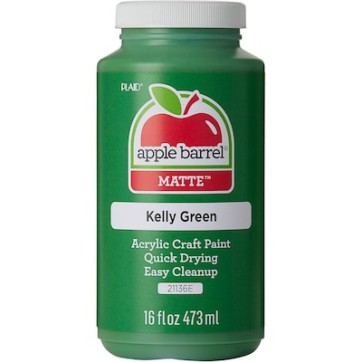 Apple Barrel Acrylic Paint Matte, 16oz., Kelly Green, 3/Pack(APP21136E-3)