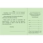 Custom Appointment Appointmentors, 3.5" x 5.5", 110# Green Index Stock, Perforated Business Card, Black Ink, 1-Sided, 100/Pk