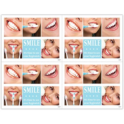 Hygienist Postcards; for Laser Printer; Smile, 100/Pk