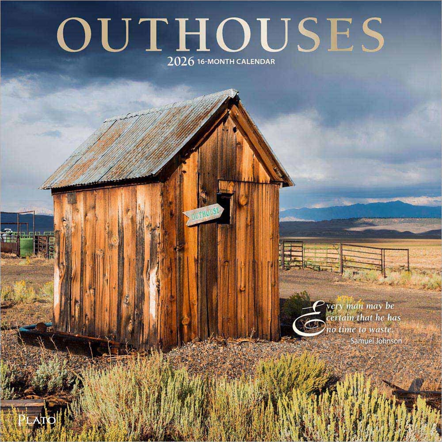 2026 Plato Outhouses 12 x 12 Monthly Wall Calendar (9798330706648)