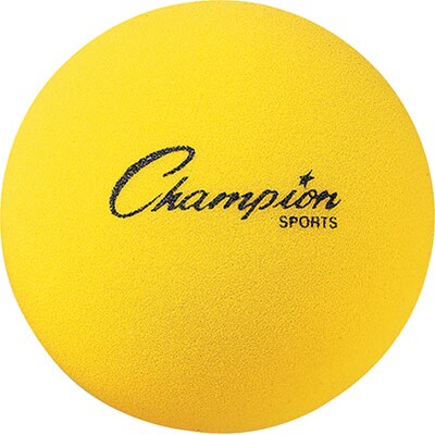 Champion Sports® Foam Ball; Yellow, 8-1/2