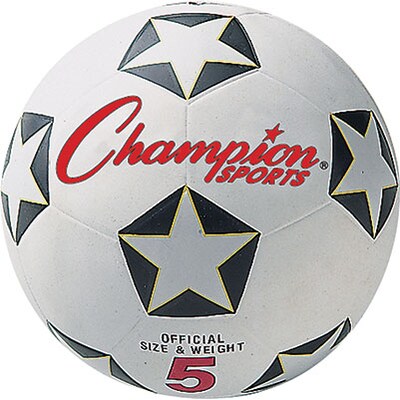 Champion Sports Soccer Ball, No. 5, Black/White (CHSSRB5)