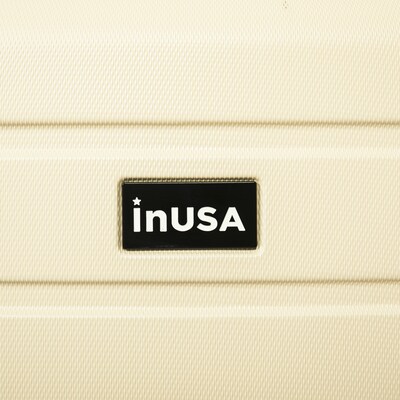 InUSA Trend 2-Piece Hardside Spinner Luggage Set, TSA Checkpoint Friendly, Sand (IUTRE0SM-SAN)