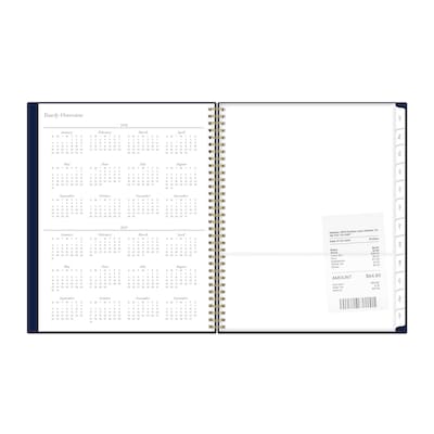 2026-2027 Blue Sky 8" x 11" Academic Year Weekly & Monthly Planner, Plastic Cover, Navy (157508)