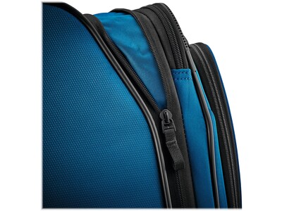 American Tourister Zoom Turbo Polyester 4-Wheel Spinner Luggage, Teal Blue (131401-1855)