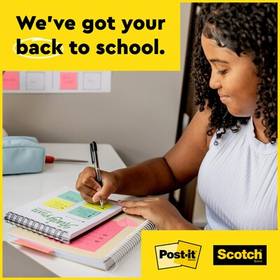 Post-it Super Sticky Notes, 4" x 6", White, 50 Sheet/Pad, 6 Pads/Pack (660SSGRID)