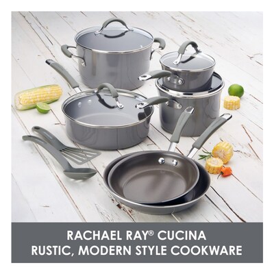 12 Piece Cucina Hard Porcelain Enamel Nonstick Cookware Set