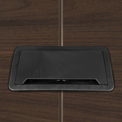 Regency Array 144"W x 48"D Conference Table with Grommet, Neo Walnut/Black (ACT14448NWBK)