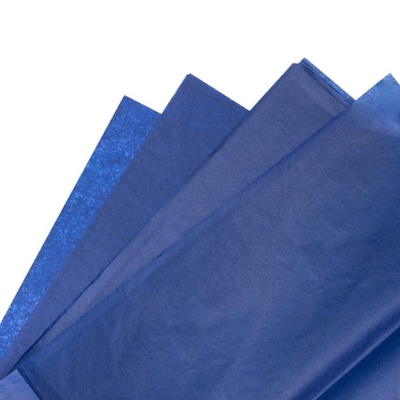 JAM Paper 20" x 26" Tissue Paper, Presidential Blue, 20 Sheets/Pack (1152354A)