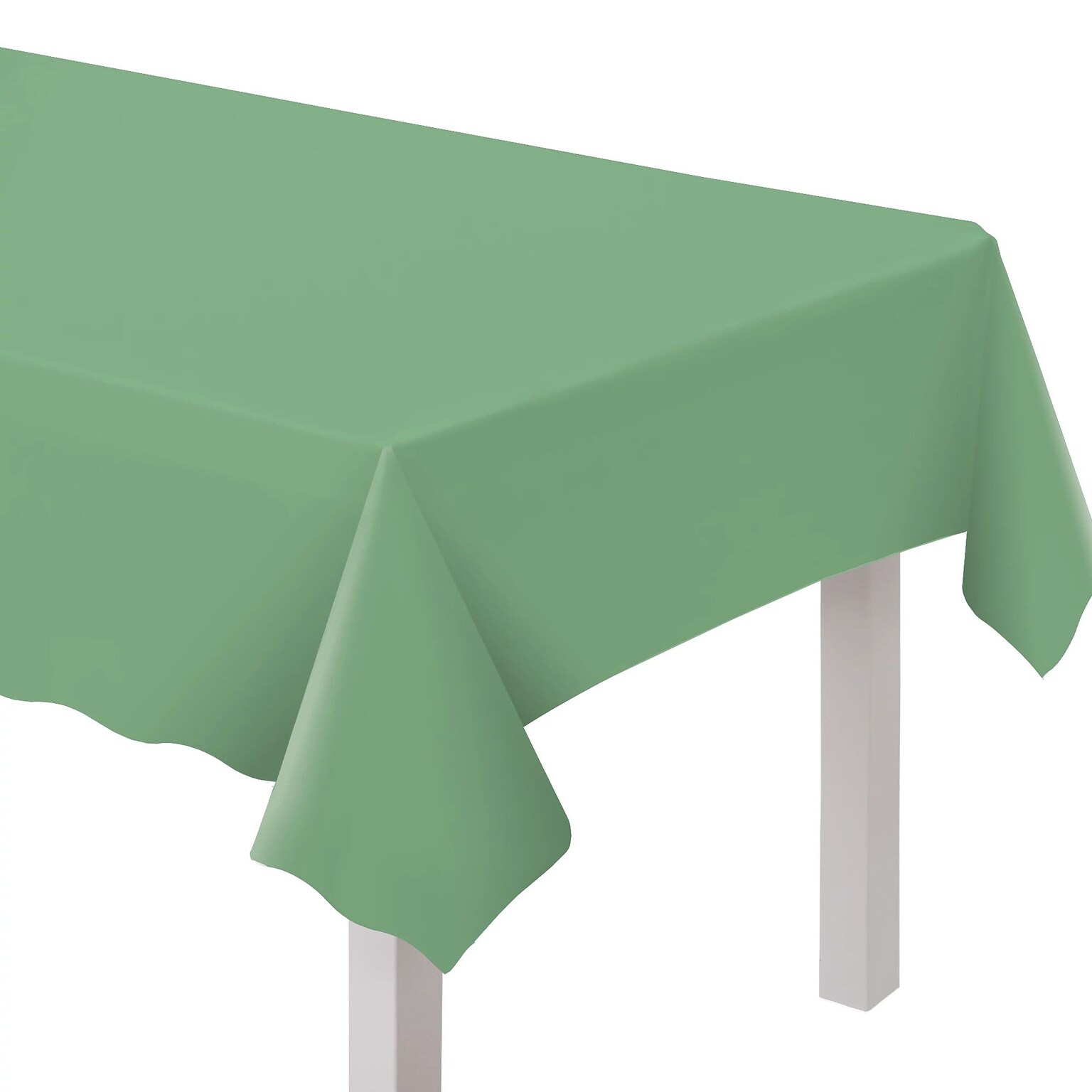 Party City Solid Color 108 x 54 Plastic Table Cover, Jade (AM77015-166-ST)