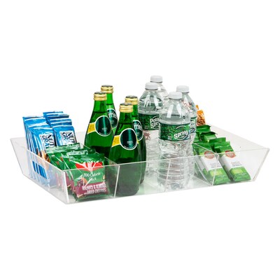 Mind Reader Acrylic 4-Compartment Snack Organizer Tray, Clear (SNACKBEVT-CLR)