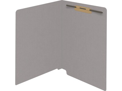 Medical Arts Press Reinforced End Tab File Folder, Straight Cut, Letter-Size, Gray, 50/Box (S-01501-GRY)