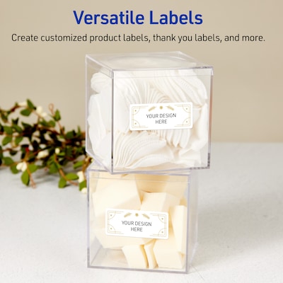 Avery Rectangle Multipurpose Labels, 1" x 2-5/8", White, 160/Pack (19479370641)
