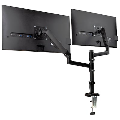 Mind Reader Dual Monitor Arm for 13 - 32 Monitor, Gas Spring VESA Desk Mount, Black (AGTILTDB-BLK)