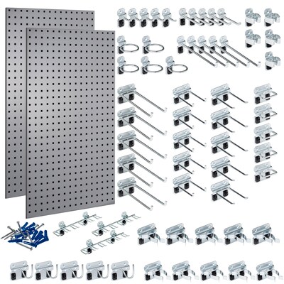 Triton Products LocBoard Pegboards with 63 pc. LocHook Assortment (LB2-GKit)