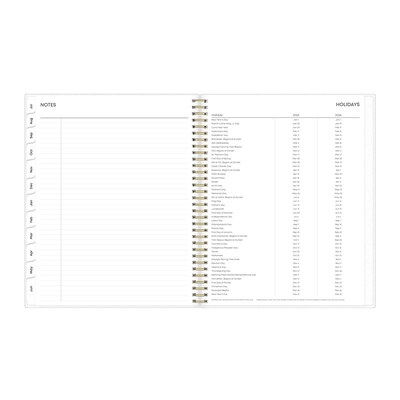 2025-2026 Blue Sky Gemma 8.5" x 11" Academic Year Weekly & Monthly Planner, Plastic Cover, Multicolored (118177-A26)