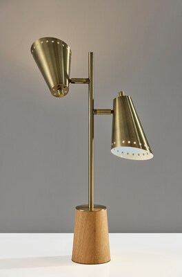 Adesso Josephine Desk Lamp, Antique Brass (9410-21)