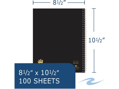 Roaring Spring Paper Products 1-Subject Notebooks, 8.5" x 10.5", Wide Ruled, 100 Sheets, Each (13505)