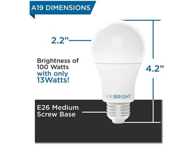 Viribright 9-Watt Soft White LED Specialty Bulb, 48/Pack (640338)