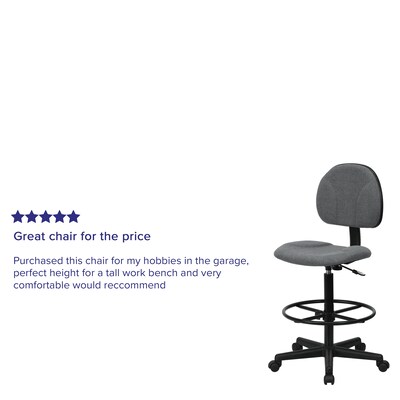 Flash Furniture Fabric Drafting Stool, Gray (BT-659-GRY-GG)