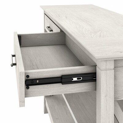 Bush Furniture Key West 47" x 16" Console Table with Drawers and Shelves, Linen White Oak (KWT248LW-03)