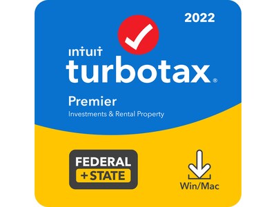 TurboTax Premier 2022 + State for 1 User, Windows/Mac, Download (5101325)