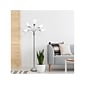 Simple Designs 67" Silver Metal Floor Lamp with 5 Adjustable Cone Shades (LF2006-SVW)