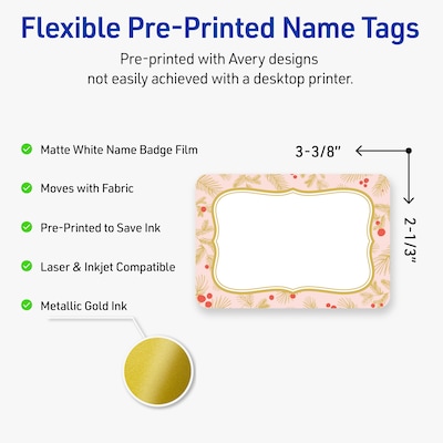 Avery Rectangle Multipurpose Labels, 2-1/3 x 3-3/8, White, 80/Pack (19479370483)