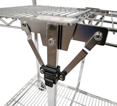 Luxor 2-Shelf Collapsible Wire Multi-Purpose Utility Cart, Chrome (WSCC-2)