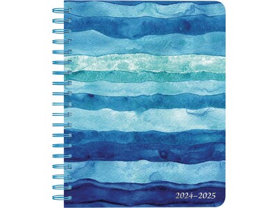 2024-2025 Plato Seaside Currents 6 x 7.75 Academic & Calendar Weekly Planner, Paperboard Cover, Mu