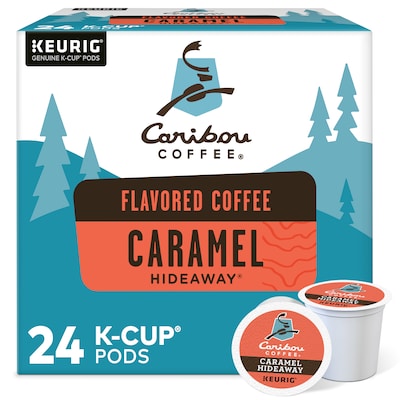 Caribou Coffee Hideaway Caramel Coffee Keurig® K-Cup® Pods, Medium Roast, 24/Box (736685)