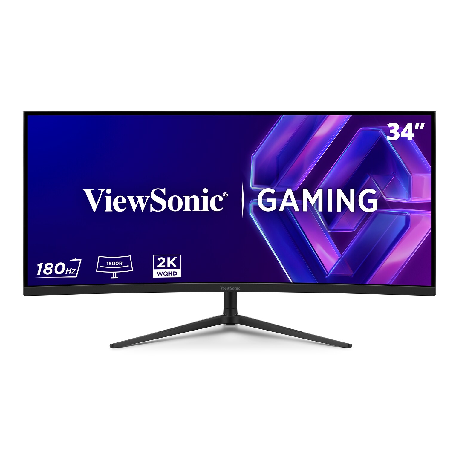 ViewSonic 34 Curved WQHD 180Hz LED AMD FreeSync Gaming Monitor, HDR10, Height Adjustable, Black (VX3418C-2K)