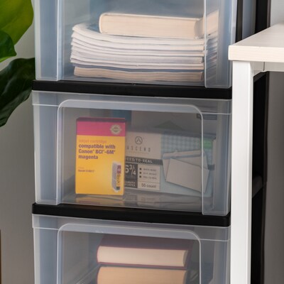 Iris Narrow Chest, 4 Drawer, Black (575003)
