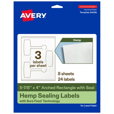 Avery Laser/Inkjet Multipurpose Labels, 5-7/8 x 4, Off-White, 24 Labels/Pack (19479370816)