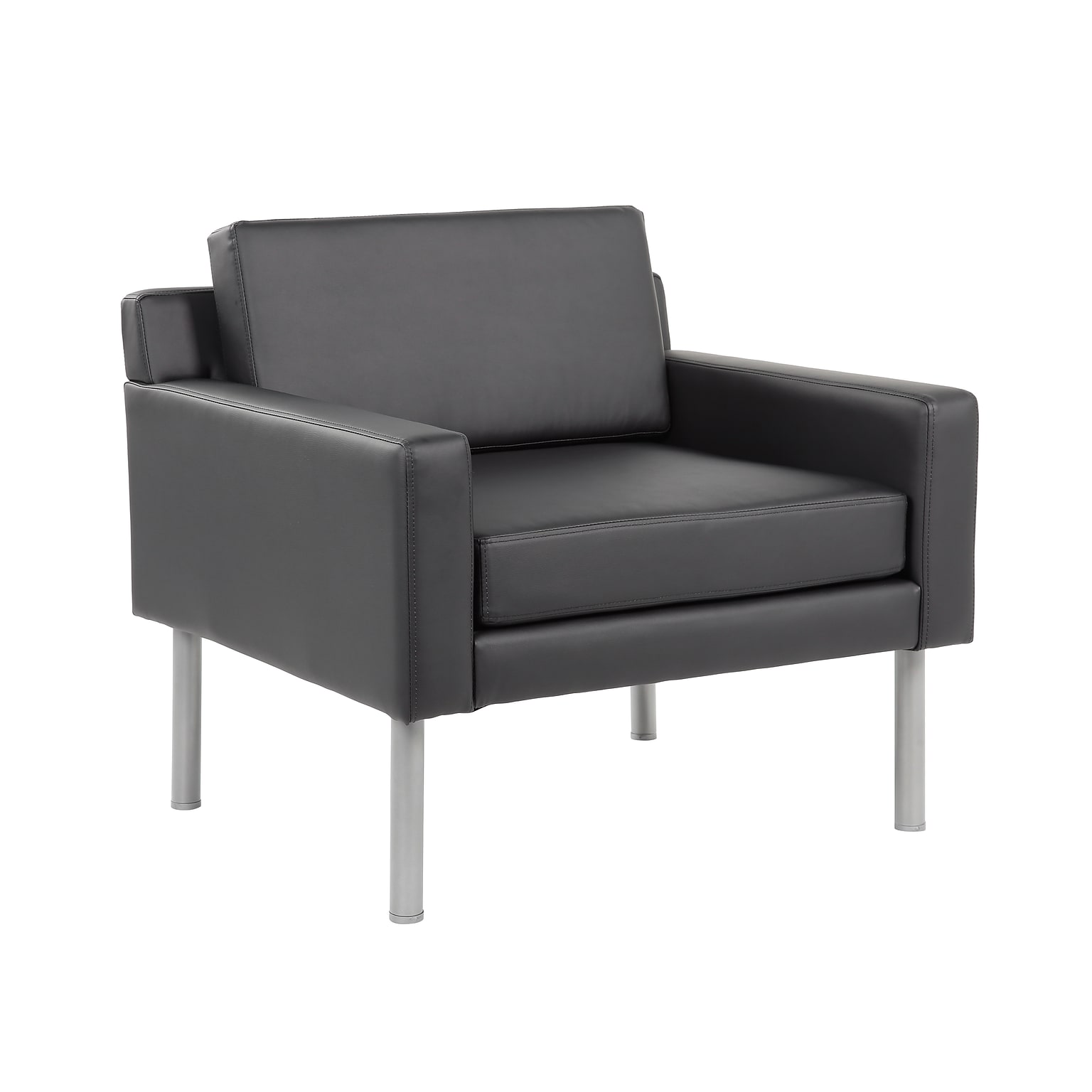 Boss Vinyl Lounge Chair, Black (BR8001AM-BK)