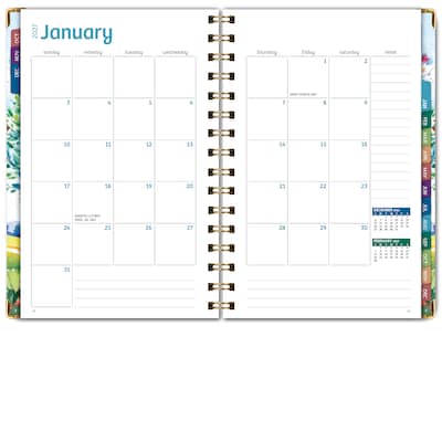 2027 Excello Brands 6" x 8" Weekly & Monthly Standard Planner, Paperboard Cover, Tree Seasons (FSHN-CY27-58-20)