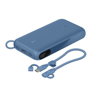 Belkin BoostCharge Power Bank, 20W, Blue (BPB028FQBL)