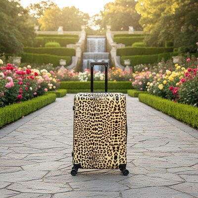 InUSA Prints 28" Hardside Suitcase, 4-Wheeled Spinner, TSA Checkpoint Friendly, Cheetah Animal Print (IUAPC00L-CHE)
