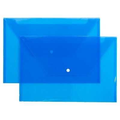 JAM Paper Premium Plastic Document File, Legal, Blue, 3/Pack (219S0BUX3)