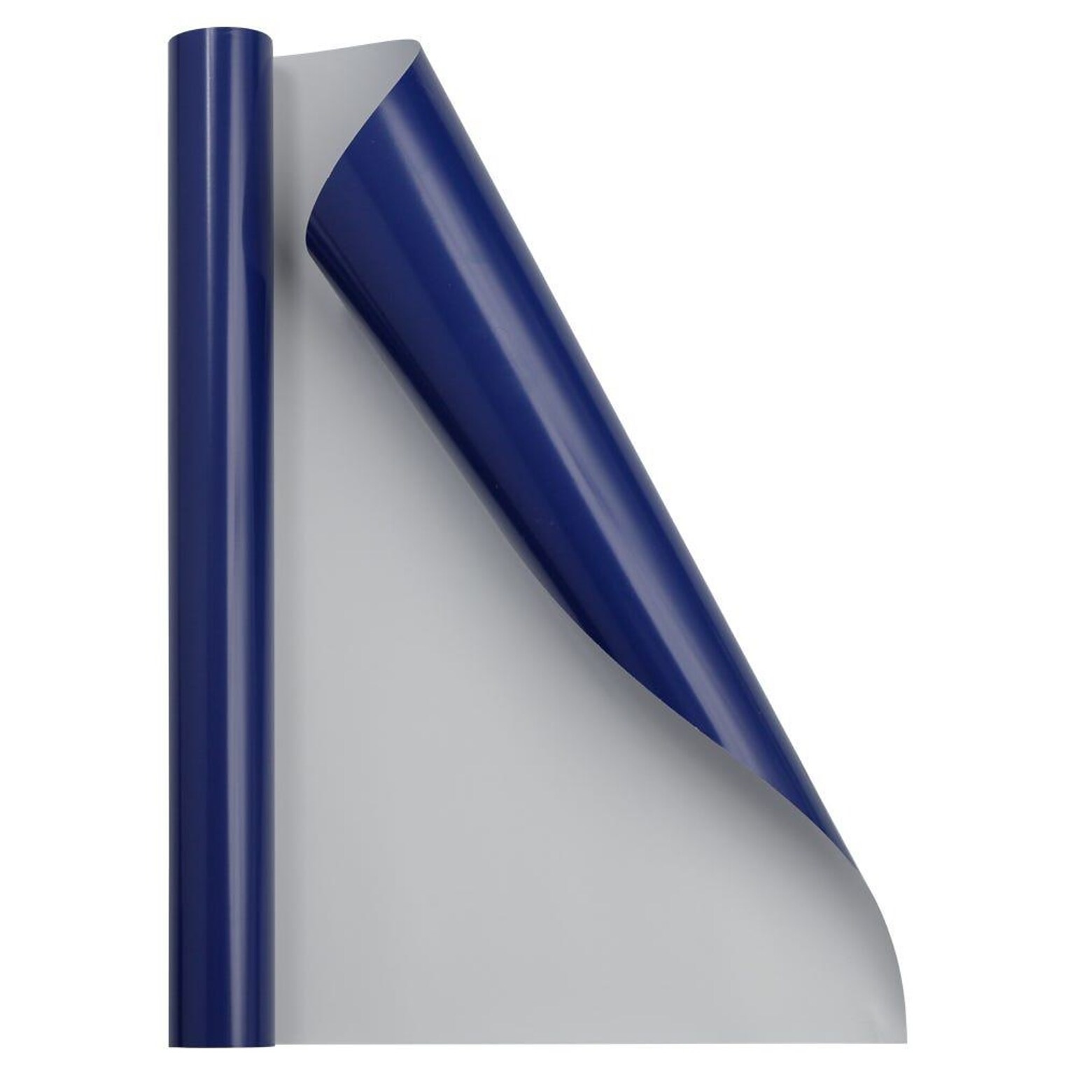 JAM Paper Short Mini Roll Wrapping Paper, 26.3 sq. ft., Royal Navy Blue, 2/Pack(165S25263rbg)