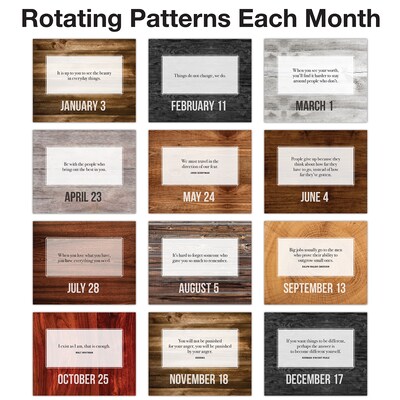 2026 Global Printed Products Woodgrain 6" x 6" Day-to-Day Calendar (GPP-0043)