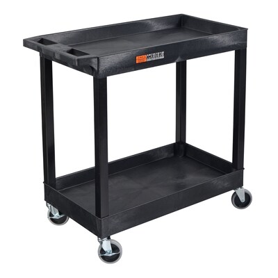 Luxor TUFFY XL 2-Shelf Multi-Purpose Utility Cart, Black (EC11-B)