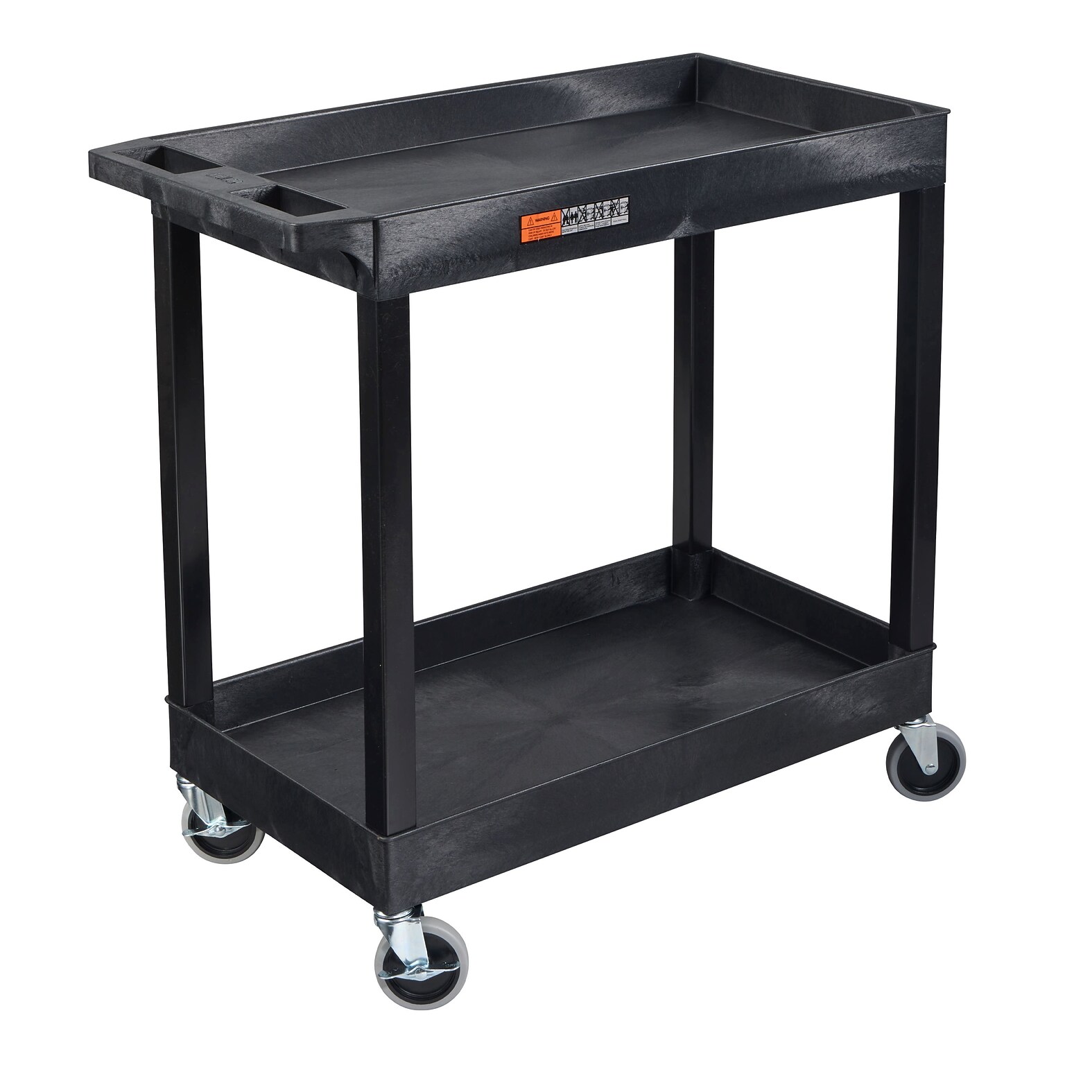 Luxor TUFFY XL 2-Shelf Multi-Purpose Utility Cart, Black (EC11-B)